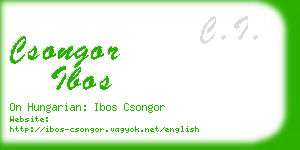 csongor ibos business card